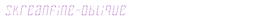 SkreanFine-Oblique.ttf是一款不错的英文字体下载