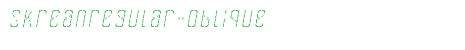 SkreanRegular-Oblique.ttf是一款不错的英文字体下载