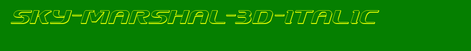 Sky-Marshal-3D-Italic.ttf是一款不错的英文字体下载