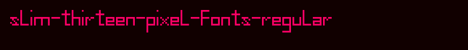 Slim-Thirteen-Pixel-Fonts-Regular.ttf是一款不错的英文字体下载(字体效果展示)