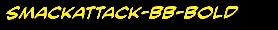 SmackAttack-BB-Bold.ttf是一款不错的英文字体下载(字体效果展示)