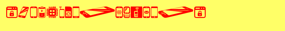 Smartphone-Icons.ttf is a good English font download
(Art font online converter effect display)