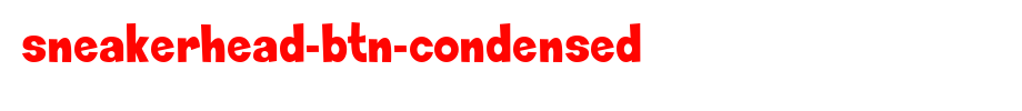 Sneakerhead-BTN-Condensed.ttf是一款不错的英文字体下载
