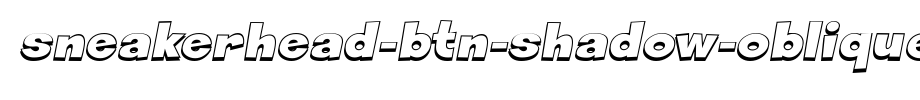 Sneakerhead-BTN-shadow-oblique. TTF is a good English font download
(Art font online converter effect display)