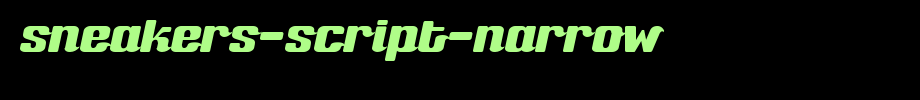 Sneakers-Script-Narrow.ttf is a good English font download
(Art font online converter effect display)