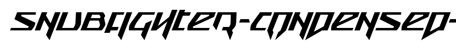 Snubfighter-Condensed-Italic.ttf是一款不错的英文字体下载的文字样式