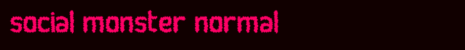 Social-Monster-Normal.ttf is a good English font download
(Art font online converter effect display)