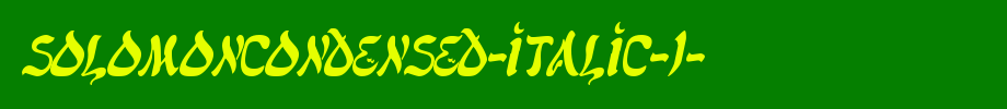 SolomonCondensed-Italic-1-.ttf是一款不错的英文字体下载的文字样式
