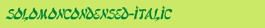SolomonCondensed-Italic.ttf是一款不错的英文字体下载的文字样式