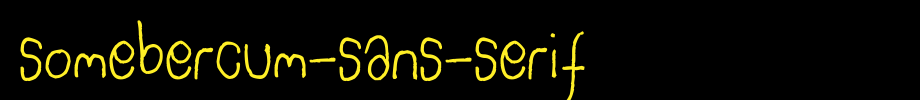 Somebercum-Sans-Serif.ttf是一款不错的英文字体下载