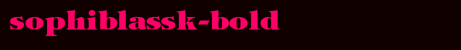 SOPHILASK-bold. TTF is a good English font download