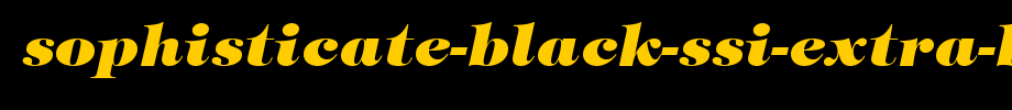 Sophisticate-black-SSI-extra-bold-italic.ttf is a good English font download
(Art font online converter effect display)