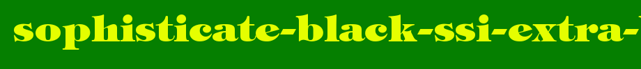Sophisticate-black-SSI-extra-bold. TTF is a good English font download
(Art font online converter effect display)