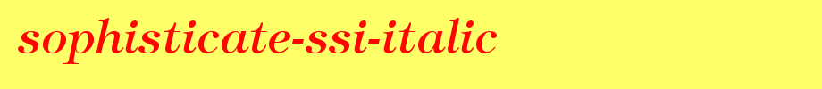 Sophisticate-SSi-Italic.ttf is a good English font download
(Art font online converter effect display)