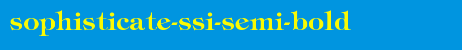 Sophisticate-SSi-Semi-Bold.ttf is a good English font download