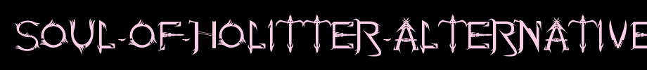 Soul-Of-Holitter-Alternative.ttf是一款不错的英文字体下载(字体效果展示)