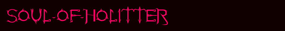 Soul-of-hollitter. TTF is a good English font download
(Art font online converter effect display)