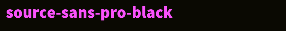 Source-Sans-Pro-Black.ttf是一款不错的英文字体下载(字体效果展示)