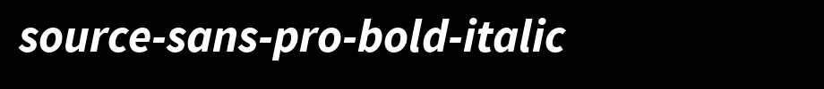 Source-Sans-Pro-Bold-Italic.ttf是一款不错的英文字体下载