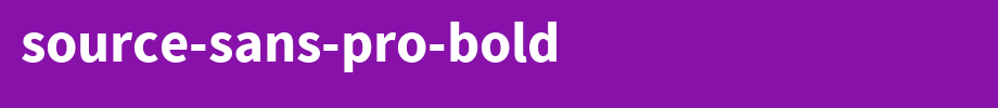 Source-Sans-Pro-Bold.ttf是一款不错的英文字体下载