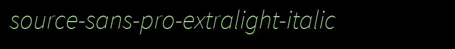 Source-Sans-Pro-ExtraLight-Italic.ttf是一款不错的英文字体下载