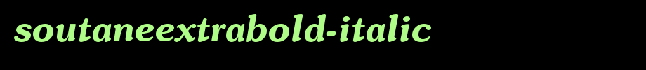 SoutaneExtrabold-Italic.ttf是一款不错的英文字体下载