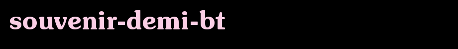 Souvenir-Demi-BT.ttf is a good English font download
(Art font online converter effect display)