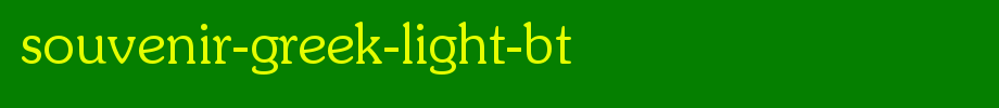 Souvenir-Greek-Light-BT.ttf is a good English font download