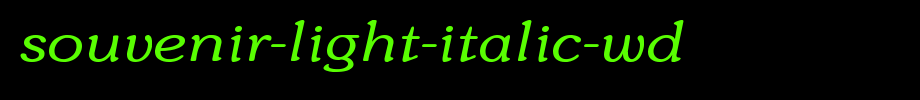 Souvenir-Light-Italic-Wd.ttf is a good English font download
(Art font online converter effect display)
