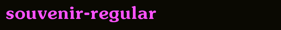 Souvenir-Regular.ttf是一款不错的英文字体下载的文字样式