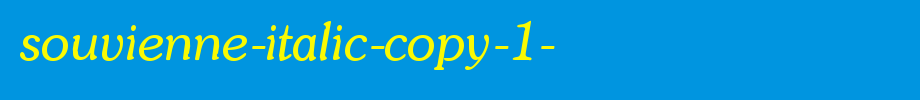 Souvienne-Italic-copy-1-.ttf是一款不错的英文字体下载的文字样式