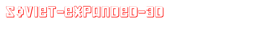 Soviet-Expanded-3D.ttf is a good English font download
(Art font online converter effect display)