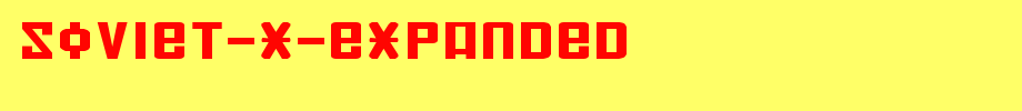 Soviet-X-Expanded.ttf is a good English font download