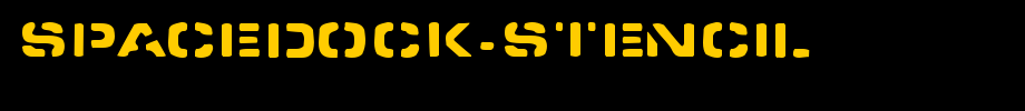 Spacedock-Stencil.ttf是一款不错的英文字体下载(字体效果展示)