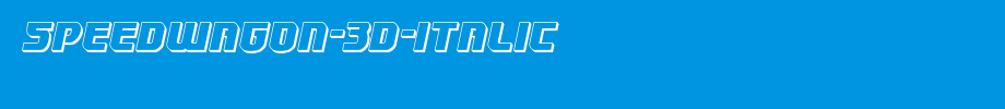 Speedwagon-3D-Italic.ttf是一款不错的英文字体下载