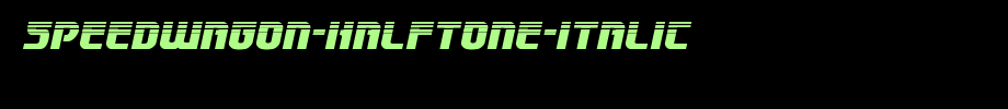 Speedwagon-Halftone-Italic.ttf是一款不错的英文字体下载的文字样式