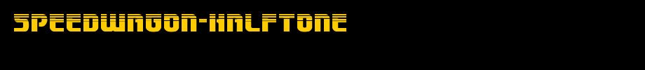 Speedwagon-Halftone.ttf是一款不错的英文字体下载的文字样式