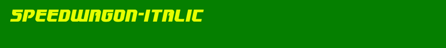 Speedwagon-Italic.ttf是一款不错的英文字体下载的文字样式