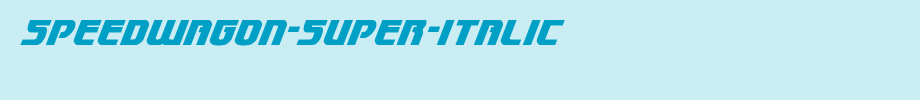 Speedwagon-Super-Italic.ttf是一款不错的英文字体下载(字体效果展示)