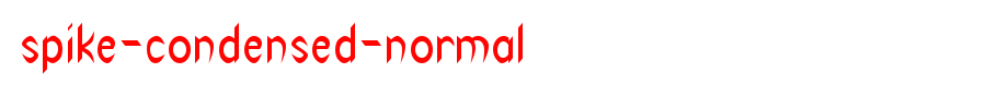 Spike-Condensed-Normal.ttf is a good English font download
(Art font online converter effect display)