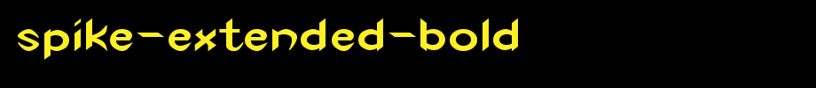 Spike-Extended-Bold.ttf is a good English font download
(Art font online converter effect display)