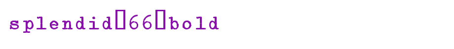 Splendid-66-Bold.ttf是一款不错的英文字体下载的文字样式