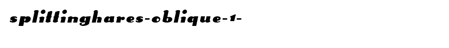 SplittingHares-Oblique-1-.ttf是一款不错的英文字体下载的文字样式