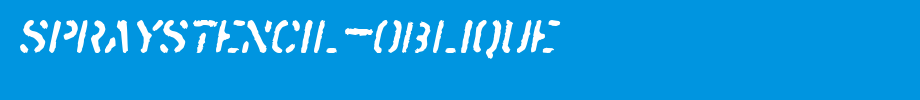 SprayStencil-Oblique.ttf是一款不错的英文字体下载