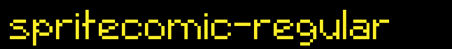SpriteComic-Regular.ttf是一款不错的英文字体下载的文字样式