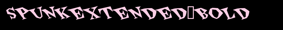 SpunkExtended-Bold.ttf是一款不错的英文字体下载
