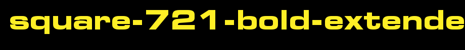 Square-721-Bold-Extended-BT.ttf是一款不错的英文字体下载的文字样式