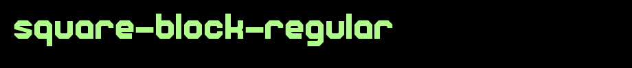 Square-Block-Regular.ttf is a good English font download
(Art font online converter effect display)