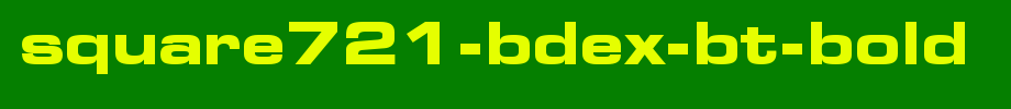 Square721-BdEx-BT-Bold.ttf是一款不错的英文字体下载(字体效果展示)