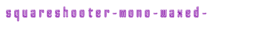 SquareShooter-Mono-Waxed-.ttf是一款不错的英文字体下载